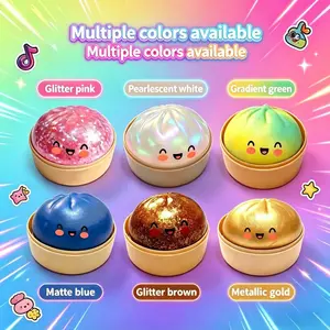 Cute Realistic Bun Squishy Toy - Soft Steamed Bun Stress Relief Squeeze Toy, Kawaii Decompression Toy for Kids Adults, Graduation 2026 & Mother’s Day and Father's Day Gift, Funny Creative Present