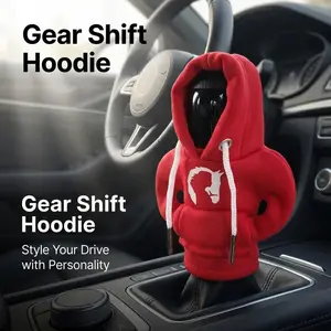Universal Car Gear Shift Cover, Horse Head Girl Print, Interior Decoration, Small Sweatshirt, Automotive Accessories