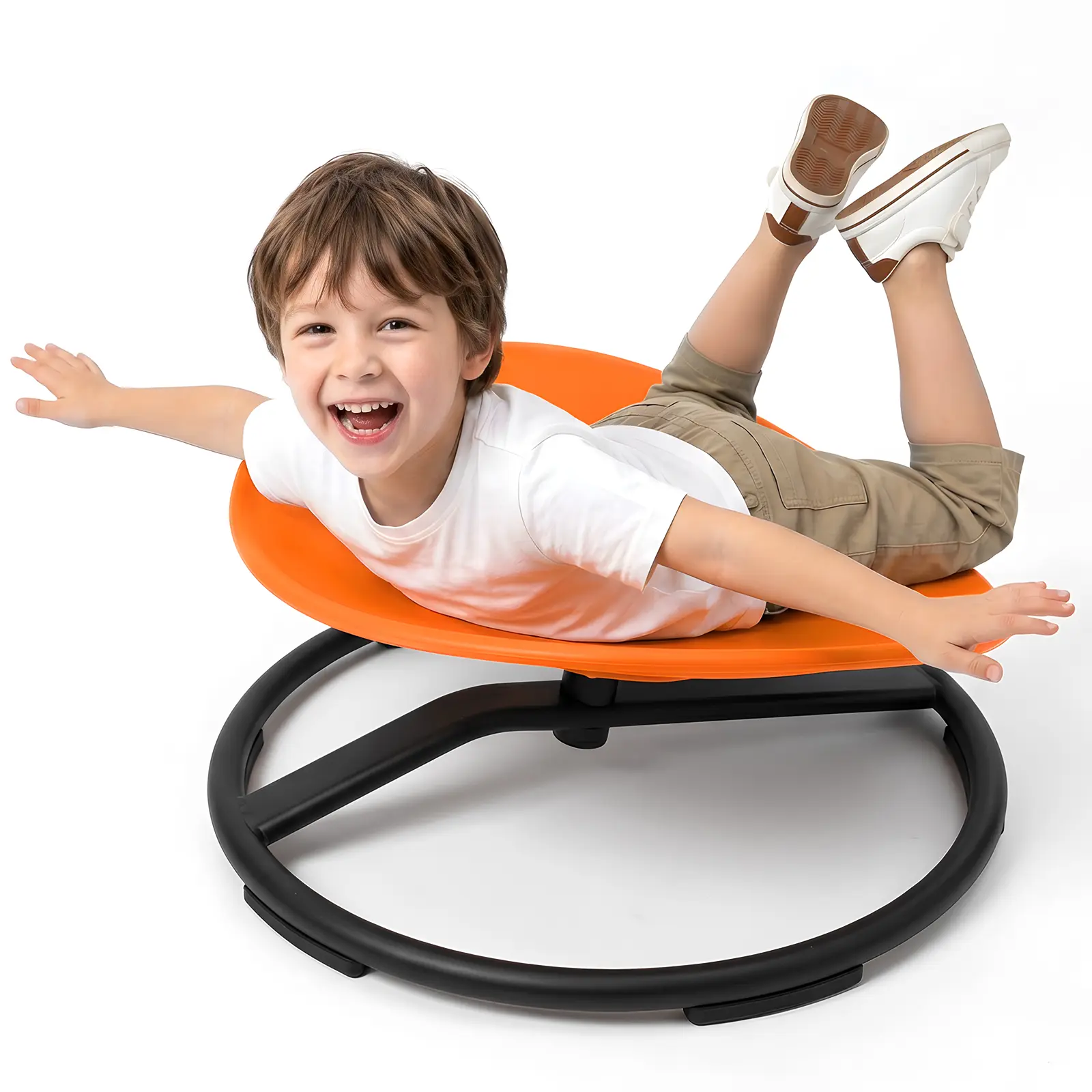 Kids' Sensory Spinning Chair, 220lbs Load-Bearing Non-Slip Base Sit-and-Spin Toy, Balance & Coordination Training Swivel Seat for Autism/ADHD Children Ages 3+