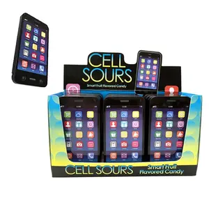Cell Phone Sour Fruity Candy Tin: 18-Piece Display