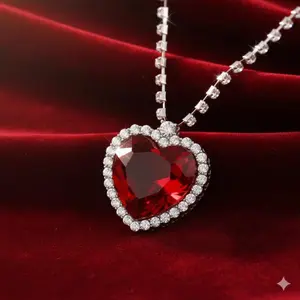 Adjustable Allergic-Free Crystal Heart Pendant Necklace for Women, Daily Minimalist Layering Chain, Elegant Gift for Her, Dainty Chic Jewelry