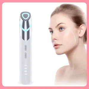 4-in-1 Heated Eye Massager with EMS & LED Light for Puffiness Dark Circles Firming High-Frequency Vibration Eye Care Tool Stainless Steel Beauty Device Christmas Gift for Women Daily Skincare Home Spa -- non-sticky care product