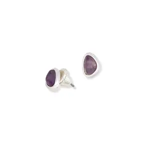 Rhea Amethyst Stud Earrings
