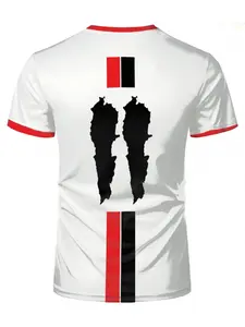Lebanese football jersey T-shirt, luxury casual digital printed sports football outfit for adults, men, Lebanese flag clothing