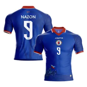 Haiti Nazon #9 Soccer Jersey 2026, Football Shirt, Retro WCup Fan Jersey, Vintage Streetwear Sports Tee for Men