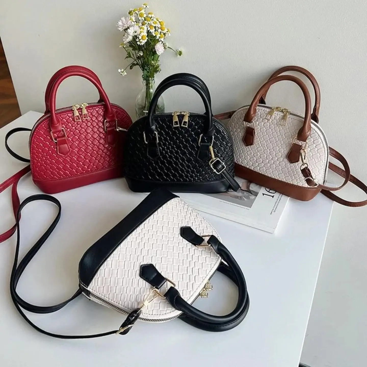 Lady's Fashion PU Leather Handbags - Stylish Versatile Classic Design Lightweight for Daily Use or Special Events