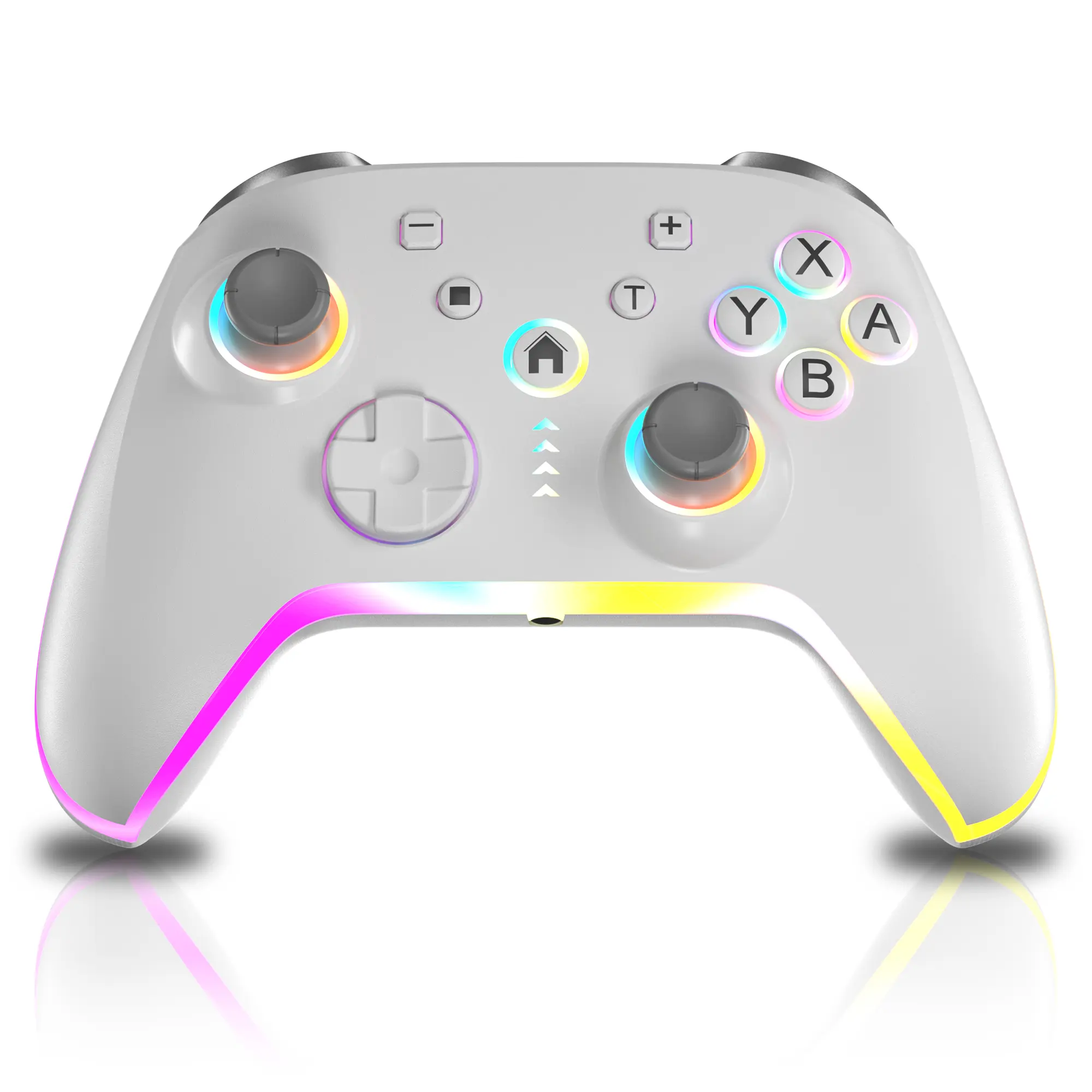 RUNTOGOL Wireless Pro Controller for Switch/Switch 2/Lite/OLED/PC & Android/iOS, Gamepad with 7 Color-Changing RGB Lighting/Dual Vibration/6-Axis Gyroscope/Turbo, 6-axis Ergonomically Designed Precise Joystick