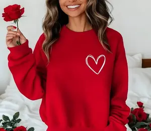 [Sale Up To 50%] Valentines Heart Sweatshirt, Womens Valentine's Day Sweatshirt, Couple Gift Sweatshirt, Anniversary Day Gift, streetwear graphic tee