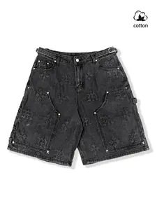 mens jorts casual fashion jean relaxed jeans built-in zipper closure Jeans  y2k vintage style hip hop baggy jean Streetwear Pants Trouser