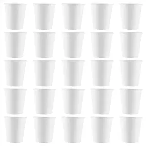 White Paper Cups, Small Disposable Bathroom, Espresso, Mouthwash Cups Dispenser, Disposable Cups, (100 Pack) 3Oz