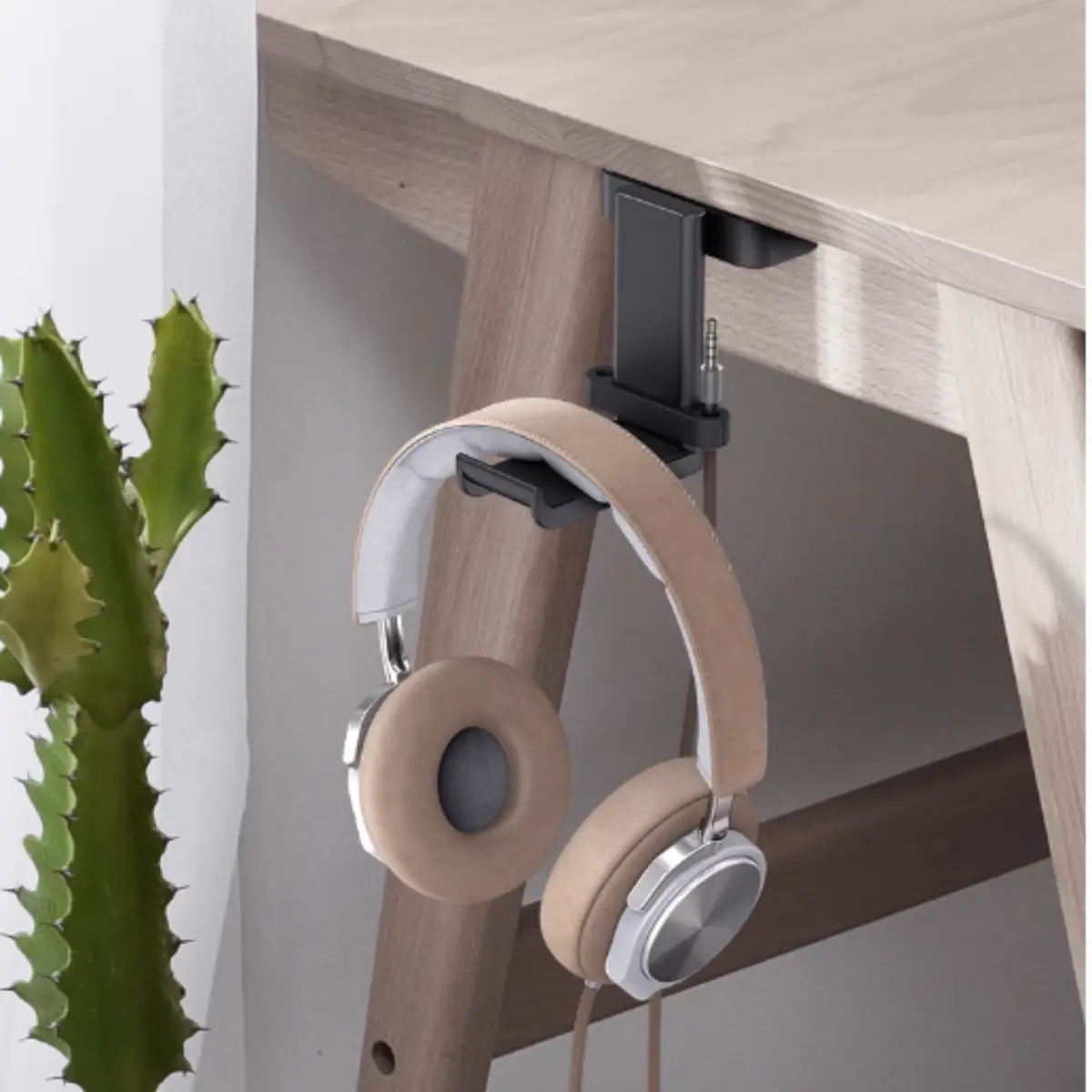 Headphone Stand Hook Creative Adhesive Wall-Mounted Gaming Headset Bluetooth Bracket Bedside Wall Rack Storage