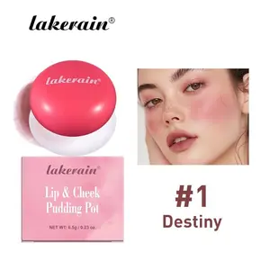 lakerain pudding blush mashed matte blush lip and cheek dual-use rouge blush cream