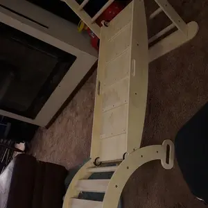 Pikler Triangle Wooden Climbing Set for Children Aged 1-3 Years, Includes Wooden Climbing Ramps & Arches, 10 in 1 Indoor Playtime Activities