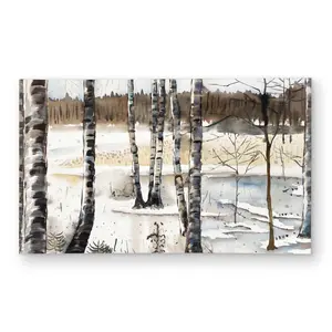 Begin Home Decor C1ROAR3524MYU7 3 x 5 ft. Winter Swamp - Blue Bedroom Outdoor Rectangle Area Rug for Home Decor