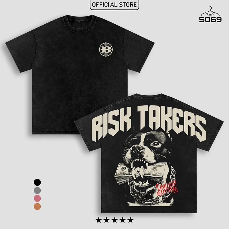 Risk Takers Graphic Tee, Men’s Oversized Pump Cover Gym T-Shirt, Dog Money Print, Heavyweight Cotton Graphic Tee, Hip Hop Rap Style, Pump Cover Tank Top, Unisex Retro Urban Outfit