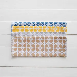 Set of Four - Handprinted Senibua Print Tea Towels