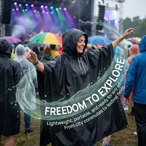 Adult Waterproof Long Cape Raincoat, Unisex, Thick Design, Suitable for Hiking, Travel, Fishing, Rock Climbing, All Seasons