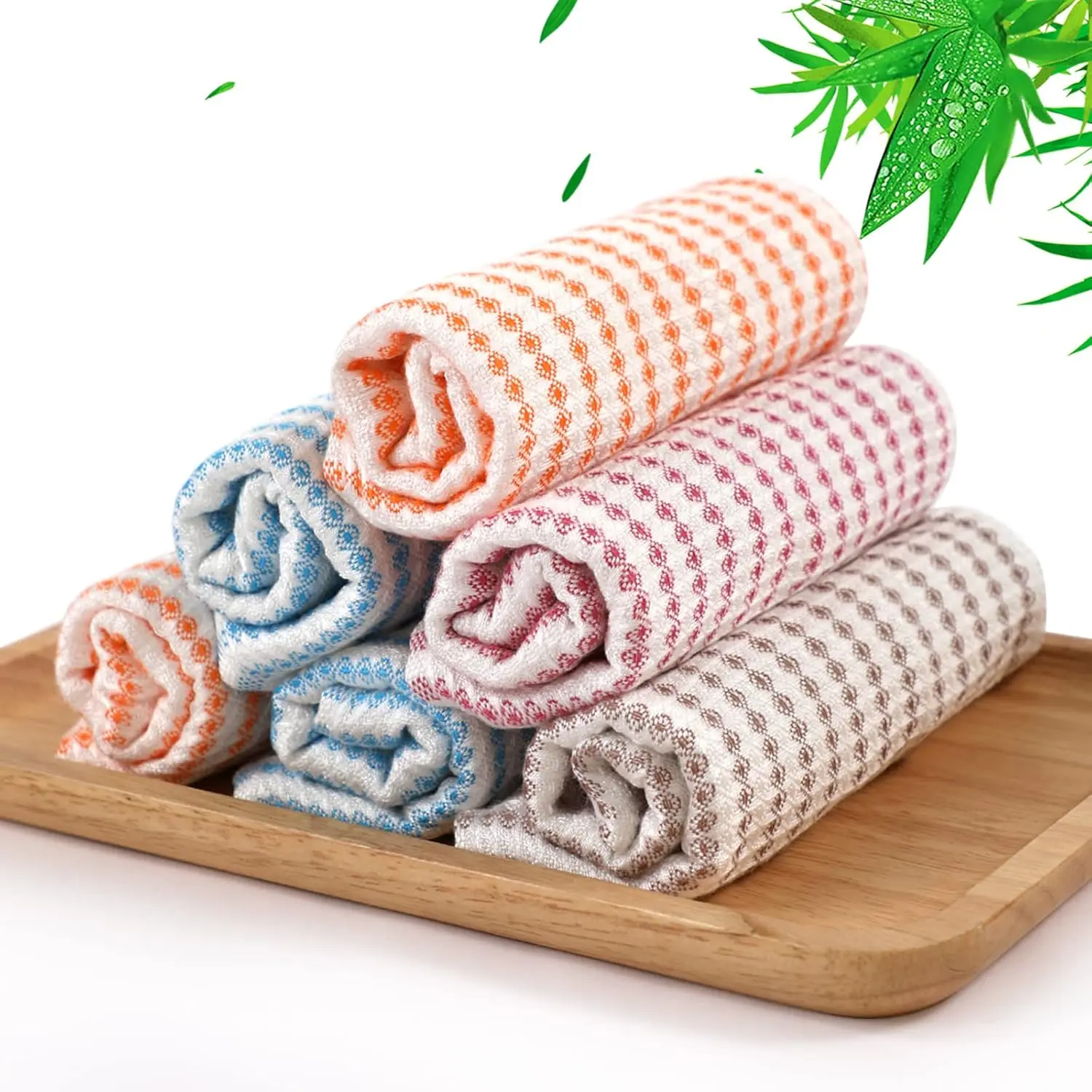 Kitchen Washcloths 6 Pack, 10x14 Inch Small Dish Cloth for Washing Dishes, Lint Free Fast Dry  Cleaning Cloth, Ultra Soft & Scratch Free Waffle Dish Rag, Easy to Rinse Multicolor Dishcloth
