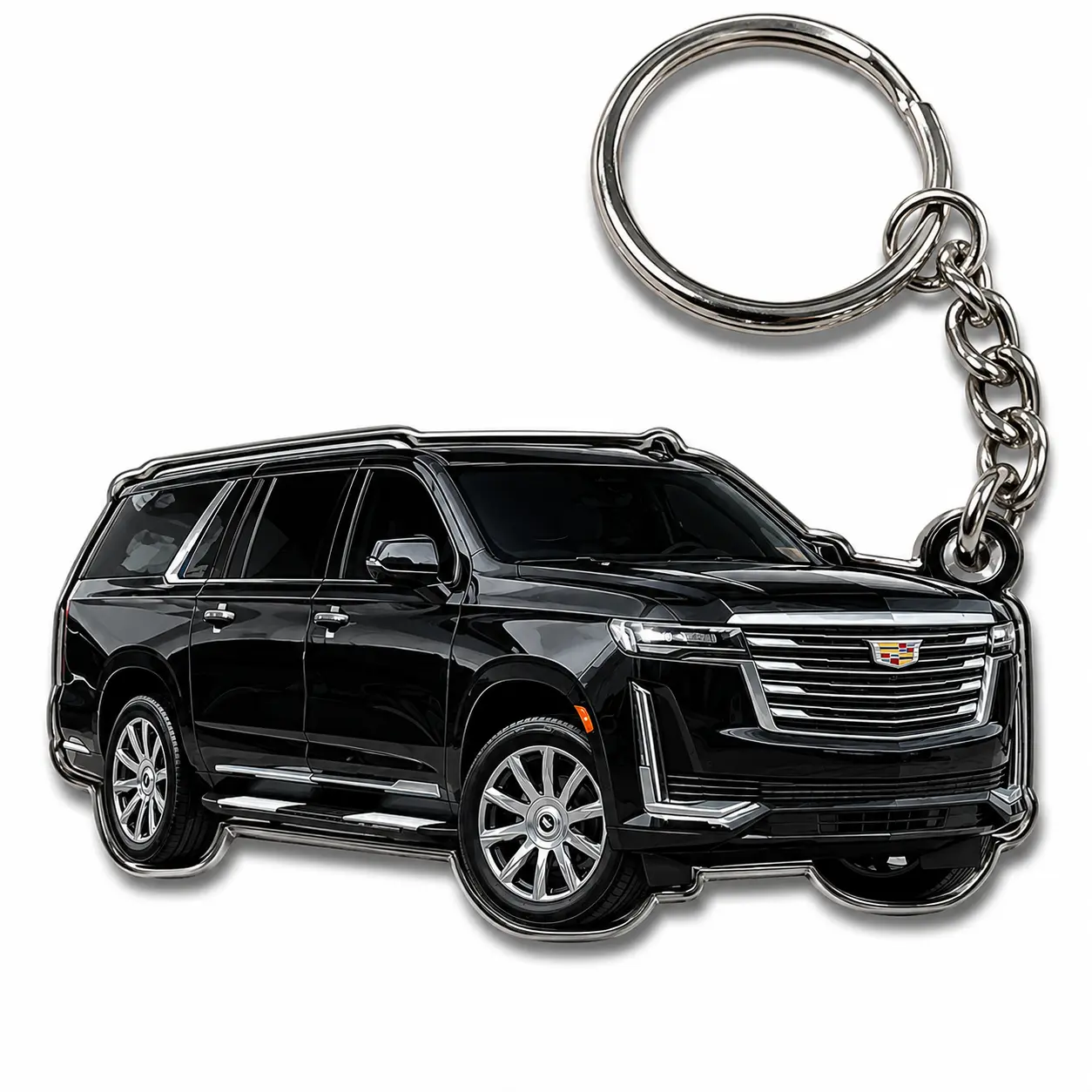 Car Keychain – White Pickup Car Key Ring, Car Accessory, Gift for Owners & Truck Lovers