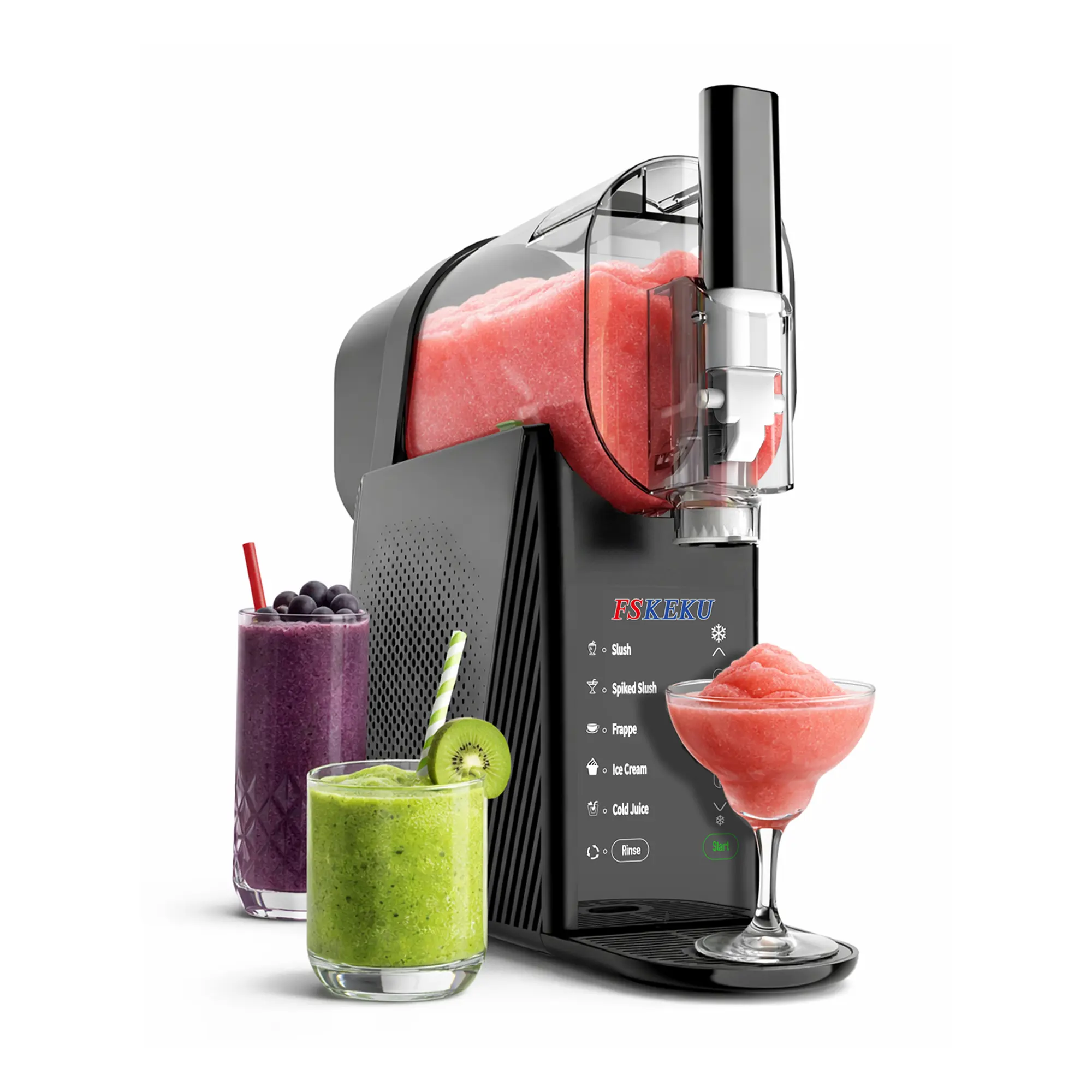 85oz Slushie Machine for Home, Slushy Maker Machines No Ice Needed Countertop with 5 Presets, Auto-Clean, Frozen Margaritas, Cocktails, Frappés, Smoothies, Milkshakes Summer Parties Gifts