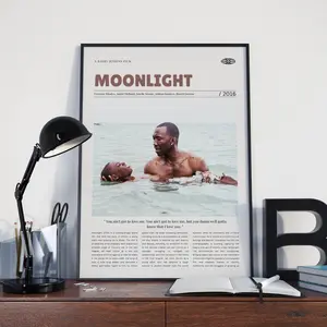 Moonlight, Barry Jenkins, Retro Movie Poster, Custom Movie Poster - Trendy Preppy Apartment Gift -Poster Unframed