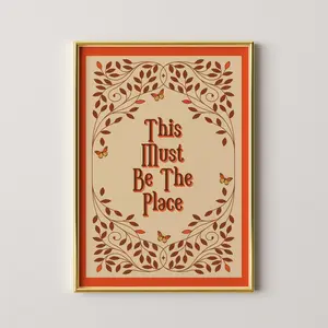 This Must Be The Place Print,70'S Wall Art,70'S Decor,Hippie Art, Wall Art,Retro Print,Retro Home Decor,70S Home Decor Poster