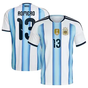 Argentina Home Cristian Romero Jersey 2026, White and Blue Cristian Romero Argentina Home Jersey
