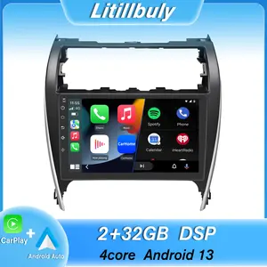 Car Stereo for Toyota Camry 2012-2014 touch screen has Android Auto Wireless Carplay, Bluetooth WIFI supports GPS Navigation