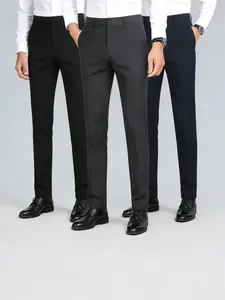 Three Pack, Men's Golf Pants, Casual Sports Pants, Outdoor Trousers, Polyester Spandex, Stretch Fabric, All-Season, Comfortable, Lightweight, Breathable, Breathable Activewear Bottoms