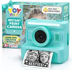 Instant Print Camera for Kids,2.4 Inch Screen Kids Instant Cameras, Christmas Birthday Gifts for Girls Age 3-12, Portable Toddler Toy for 3 4 5 6 7 8 9 10 Year Old Girls Boys Pink
