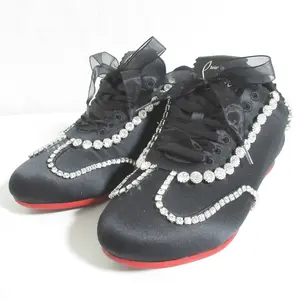 Pre-owned christian louboutin Satin Small Leather Goods Eleonora Strass Sneakers