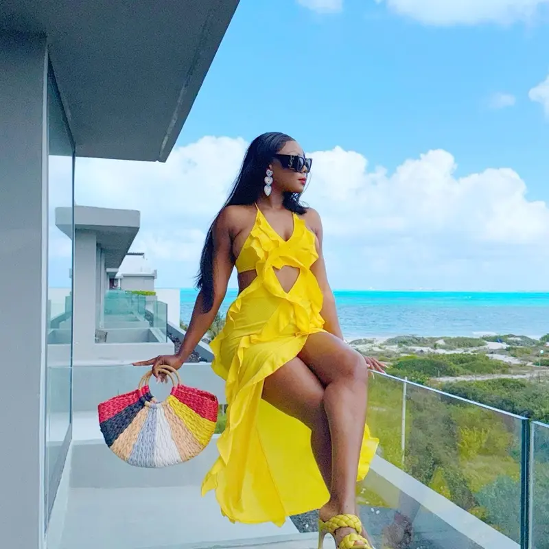 Style yellow club dress - TikTok Shop