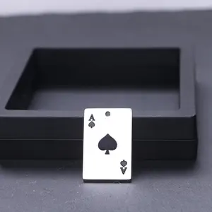 Playing Card Ace of Spades Necklace, Urban Streetwear Pendant Chain