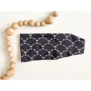 Grey Scallop Flat Headband