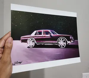 Swangaz prints | Slab | Car with Spokes | Car art |  Automotive art | Wall art | Art prints | Houston cars Decor Poster Decor Poster