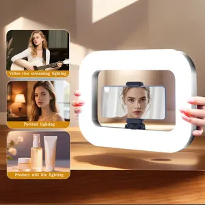 【Group selfie light】Portable Ring Light,Handheld Selfie Light Kit,LED Phone Video Stabilizer Light with Phone holder for Phone Light Video Recording,YouTube, TikTok,Makeup Lights clip  on  ring  light9