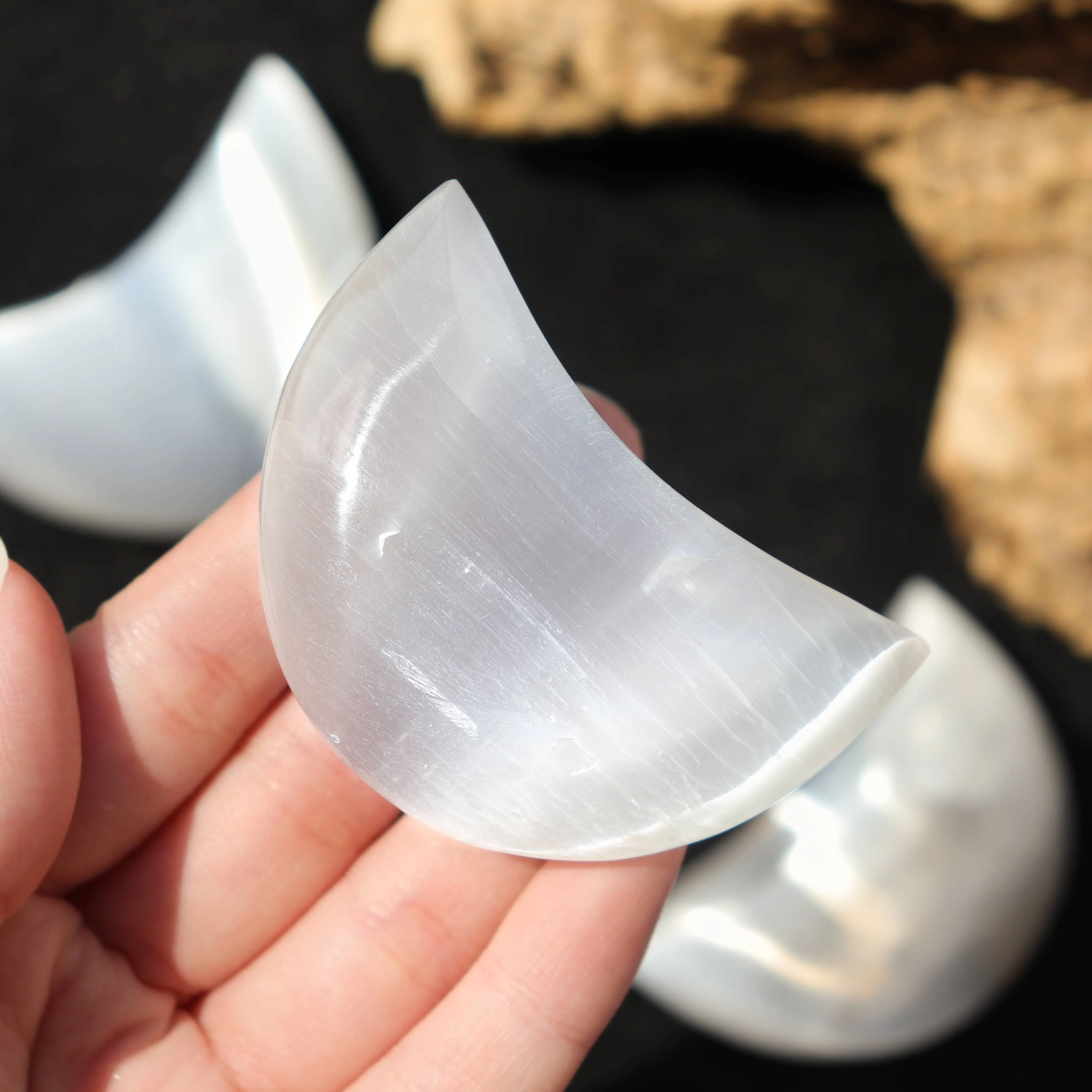 Selenite Half Moon | Healing Selenite Moon