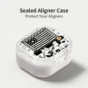 Cute Cat & Dog Aligner Case, Sealed Leak-Proof Orthodontic Retainer Box, Portable & Dust-Proof Storage for Students Adults Travel Daily