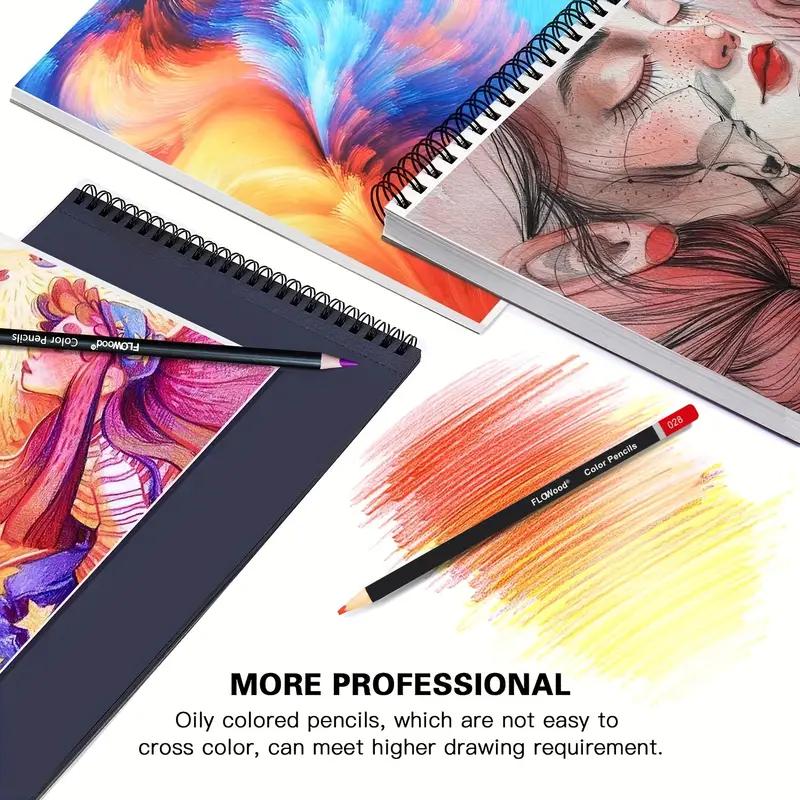 120 Colored Pencils Kit, Oil-Based Soft Core Art Supplies with Zipper Case, Ideal for Sketching and Shading, Professional Drawing Pencil Set