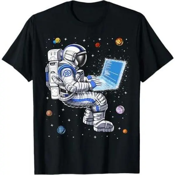 Astronaut Programmer Coding Software Developer Coder T-Shirt
