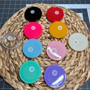 Colored Lids for 16 oz Glass cups