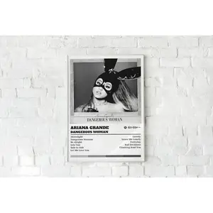 Ariana Grande Poster Print | Dangerous Woman Poster | Music Poster | Album Cover Poster | Wall Decor | Music Gift | Room Décor