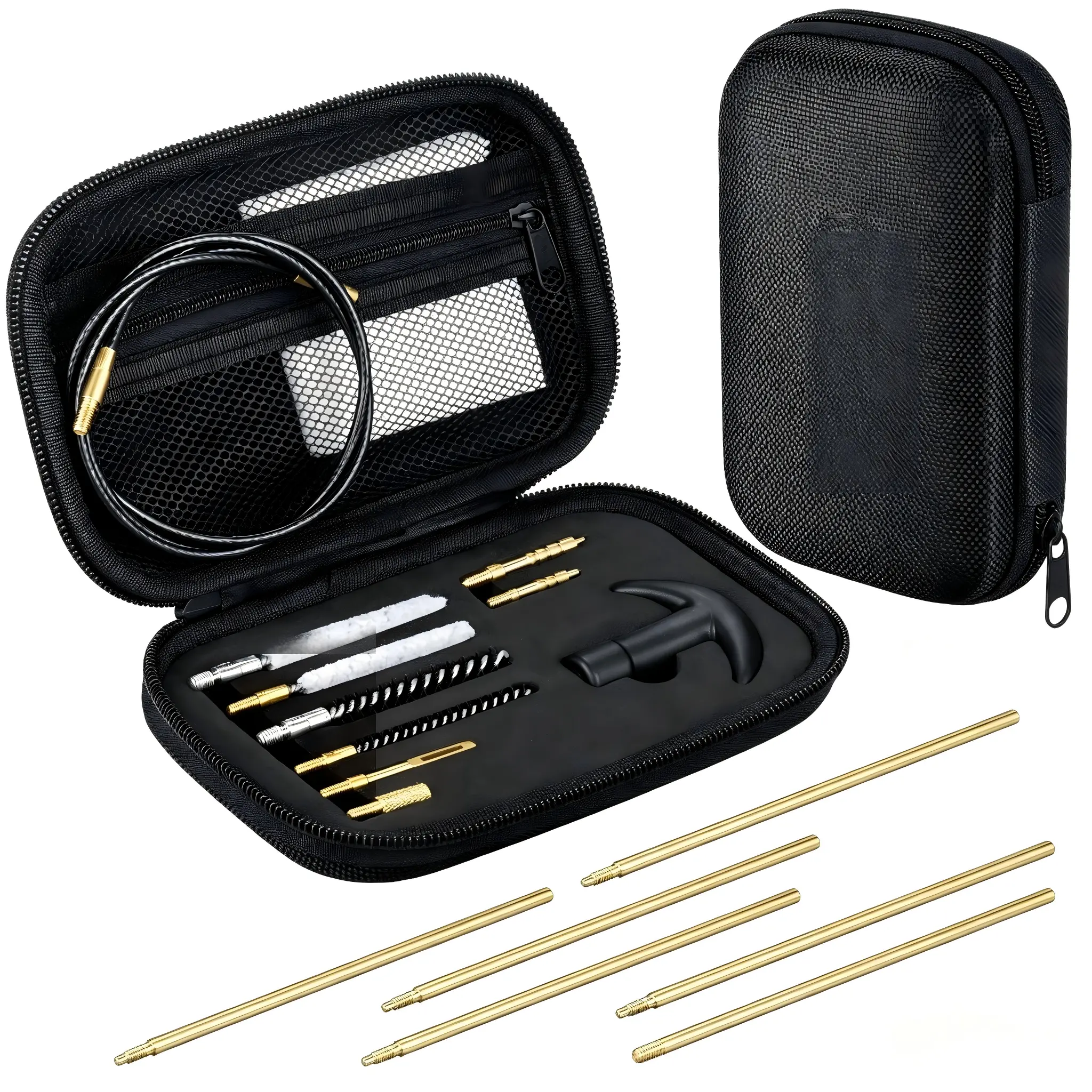 Universal Gun Cleaning Kit - Multi-Caliber Hunting Maintenance Tool Set with Versatile Compatibility for .177, .22, 9mm, .357, .38, .40, & .45 Calibers, No, Hunt Gear Accessories, Comprehensive Cleaning Solution, Fits Wide Range Of Calibers, Tailored For.