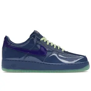 Nike Men's Air Force 1 Low Patent Leather Mystic Navy Grape Ice Basketball Shoes, from StockX