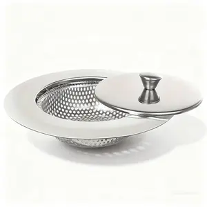 1/2 Pieces Stainless Steel Kitchen Sink Filter - Durable and rust-resistant design, easy-to-clean drain filter, suitable for sinks, floors, and vegetable basins, deodorizing drain protector.