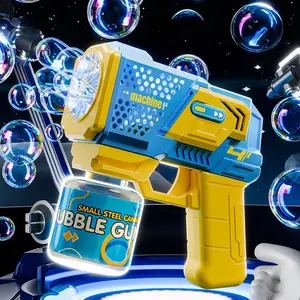 Electric Mechanical Style Bubble Gun, Automatic Bubble Blower, Outdoor Toy for Kids, Birthday Gift, Includes 90ML Bubble Liquid
