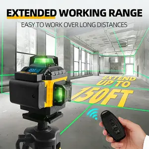 16-Line 4D Laser Level, 360° Self-Leveling Rotating Cross Head Measuring Tool – High-precision Instrument with Rechargeable Battery. Accurate laser lines enable fast and precise positioning, leveling and alignment; ideal for decoration and home use.