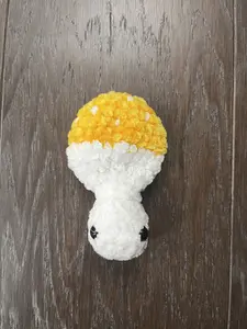 Homemade Crochet Fidget Mushroom Plushie (Keychain mod)