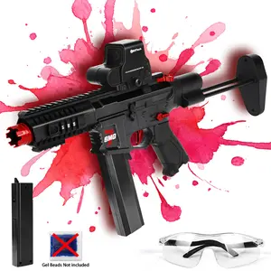 Electric Gel Ball Blaster, High Speed Automatic Splatter Ball Blaster with Goggles, Rechargeable Splatter Ball Toys for Outdoor Activities Shooting Game Party Favor(Gel Beads Not included)