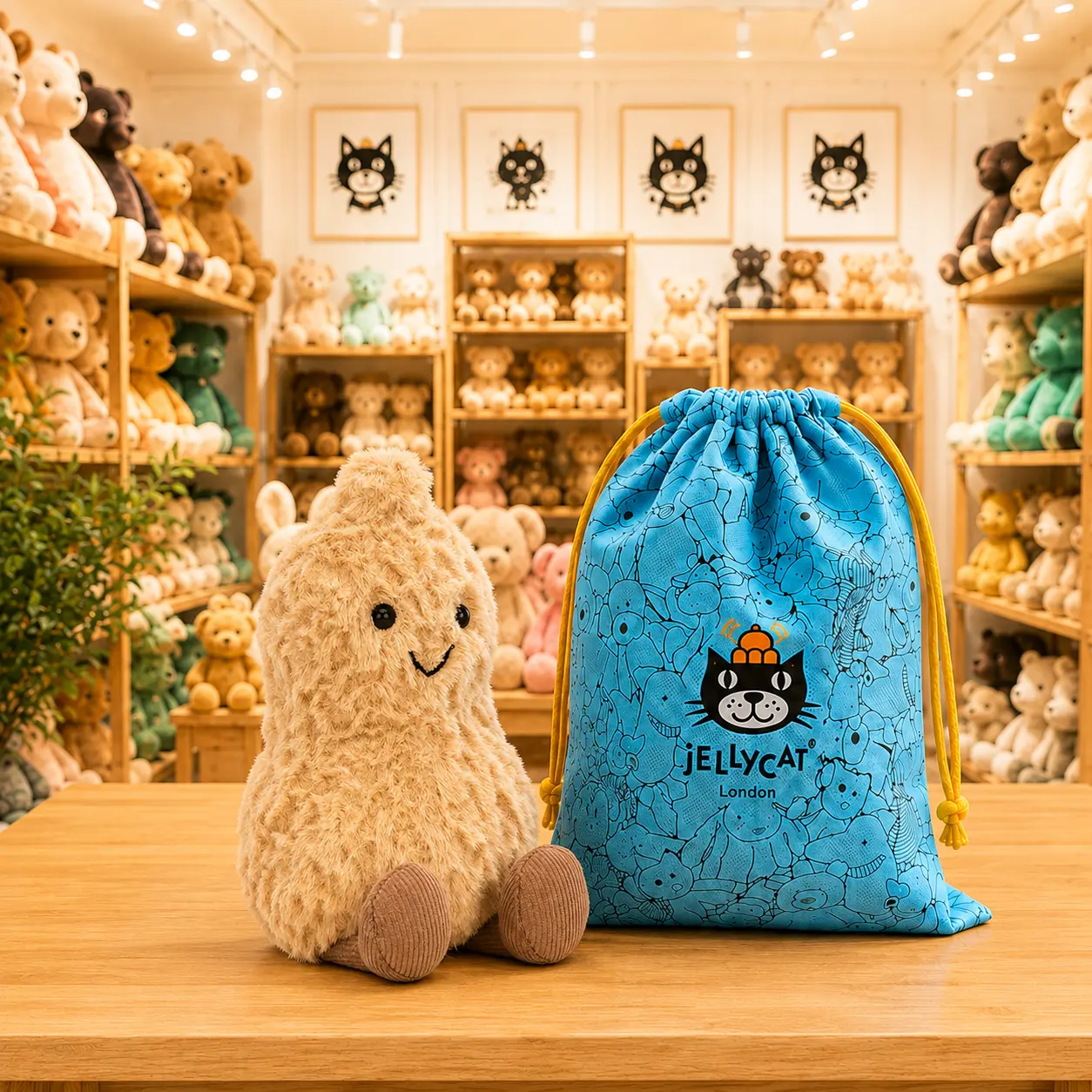 Jellycat Amuseables Peanut Plush Toy – Cute Soft Bean-Shaped Stuffed Animal, Cozy Home Decor & Gift for Kids